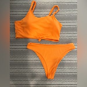 Zaful front tie orange women’s bikini